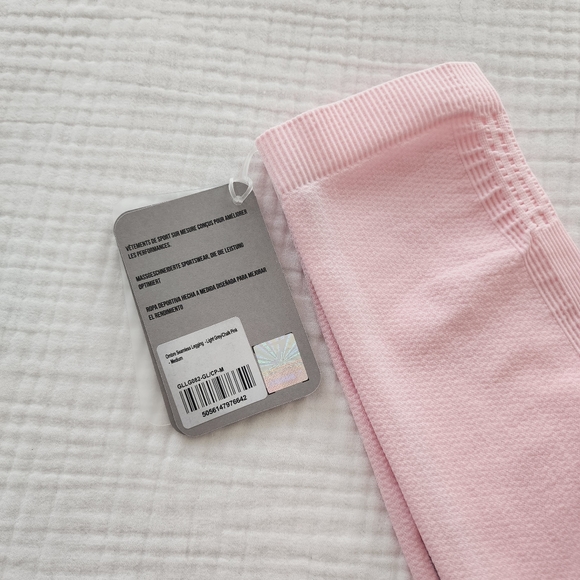 Gymshark Pink and Gray Ombre Leggings NEW LIGHT GREY CHALK PINK - Picture 2 of 9